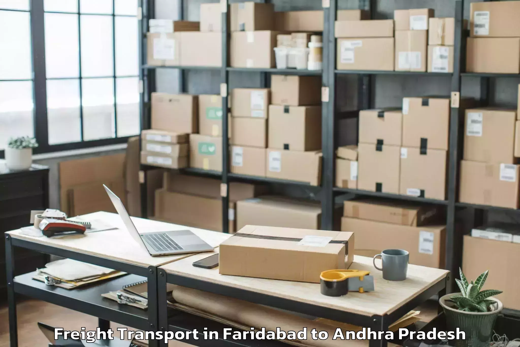 Top Faridabad to Draksharamam Freight Transport Available